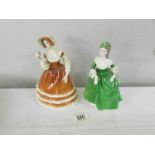 2 Coalport ladies of fashion.