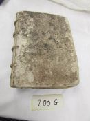 A 1651 book "Pious Annotations Upon the Holy Bible" in original binding and complete.