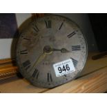 A 19th century Russell, Halifax wall clock with silvered dial.