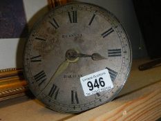 A 19th century Russell, Halifax wall clock with silvered dial.