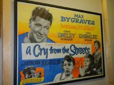 A framed and glazed original Max Bygraves film poster, image 100 x 75 cm.