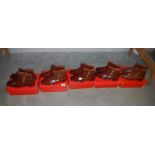 4 boxed pairs of ladies Mary Quant 'Quant Afoot' shiners zip ankle boots in chestnut. All size 5.