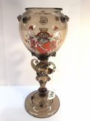 A fine continental glass goblet.