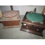 2 wind up gramophones for restoration.