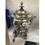 A silver plated samovar urn.