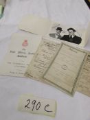 An original signed photograph of Laurel and Hardy together with various Menu's from St.