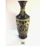 A Doulton Lambeth vase predominately brown,