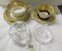 An Aynsley collector's cup and saucer, An Aynsley collector's cup,