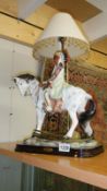 The Academy collection American Indian on horse table lamp