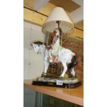 The Academy collection American Indian on horse table lamp