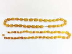 2 butterscotch amber necklaces.