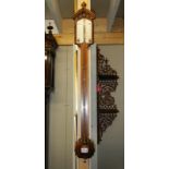 A Victorian stick barometer, a/f.