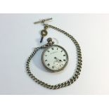 A silver pocket watch marked W H Wrightman, East Kirby, Nottingham,