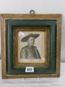 A framed and glazed 17th Century engraving inscribed 'Raphael Menicuccius Celeberrium in Vtroab