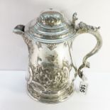 A 19th century decorative silver plated jug, M H & Co.