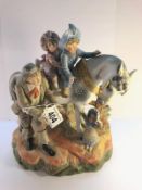 A fine 19th century porcelain figure group of children with horse, marked Gimberts Ltd. N/S 2498.