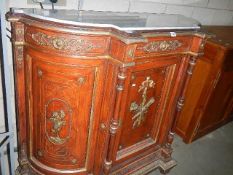 A French marble top credenza.