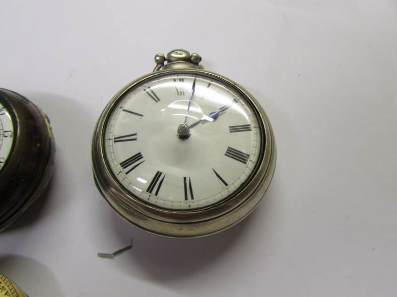 A silver chain driven pocket watch in working order, - Image 2 of 4