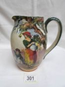 A Royal Doulton jug 'The Gleaners' from the English Old Scenes series with 'D3191' and large colon