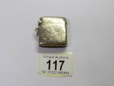 A 19th century silver vesta case.