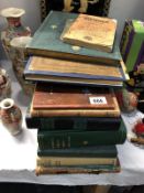 A quantity of antiquarian and collectable books including 1909 Mrs Beeton,