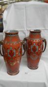 A pair of Mettlach vases,1870,
