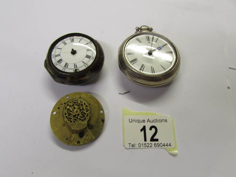 A silver chain driven pocket watch in working order,