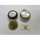A silver chain driven pocket watch in working order,