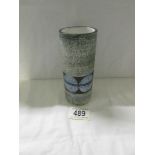 A Troika cylindrical vase, signed (possibly Holly Jackson).