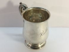 A silver mug, Birmingham 1914.