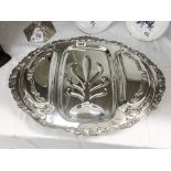 A superb quality silver plated meat carving dish.