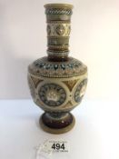 A Continental vase, 22 cm tall with exceptional detail.