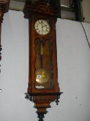 A Victorian mahogany single regulator wall clock.