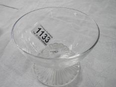 A footed Lalique dessert bowl.