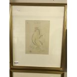 A Pablo Picasso print entitled 'Le Coq' stamped & signed in pencil