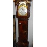 A mahogany cased Grandfather clock with brass moon dial, J. Smith, Chester.