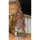 An African carved wood figure