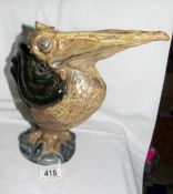 A Grotesque pottery bird by Andrew Hull pottery, Burslem.