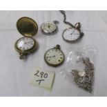 A quantity of pocket watches for spares or repair including Centre Seconds Sports Recorder in