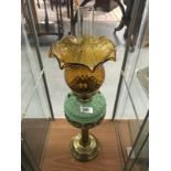 A Victorian parlour oil lamp, circa 1890.