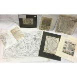 6 various engravings of maps of Lincolnshire from 18th/19th century - i) Robert Morden (coloured),