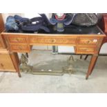 A French satin wood writing desk