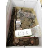 A large quantity of bronze coinage (2 trays).