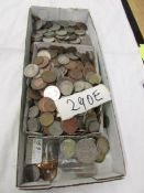 A large mixed lot of old coinage, 3d bits etc.