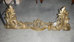 A 3 piece French brass fire front.