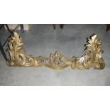 A 3 piece French brass fire front.