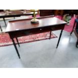 A mahogany 2 drawer writing desk in good condition.