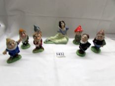 A 1980's set of Wade Snow White and the Seven Dwarfs designed by Alan Maslankowski.