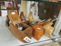 3 Continental woodworking planes with markings.
