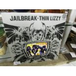 A Thin Lizzie 'Jail Break', 1st 9102-008 Vertigo in excellent condition.